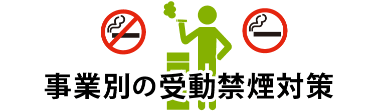 事業別の受動禁煙対策